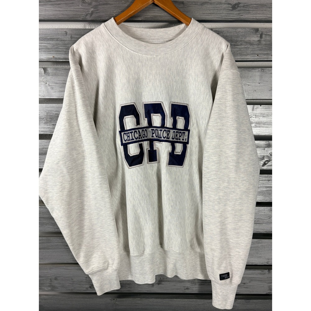 Chicago Police Dept CPD Sweatshirt Mens XL Gray Heavyweight Pullover NICE